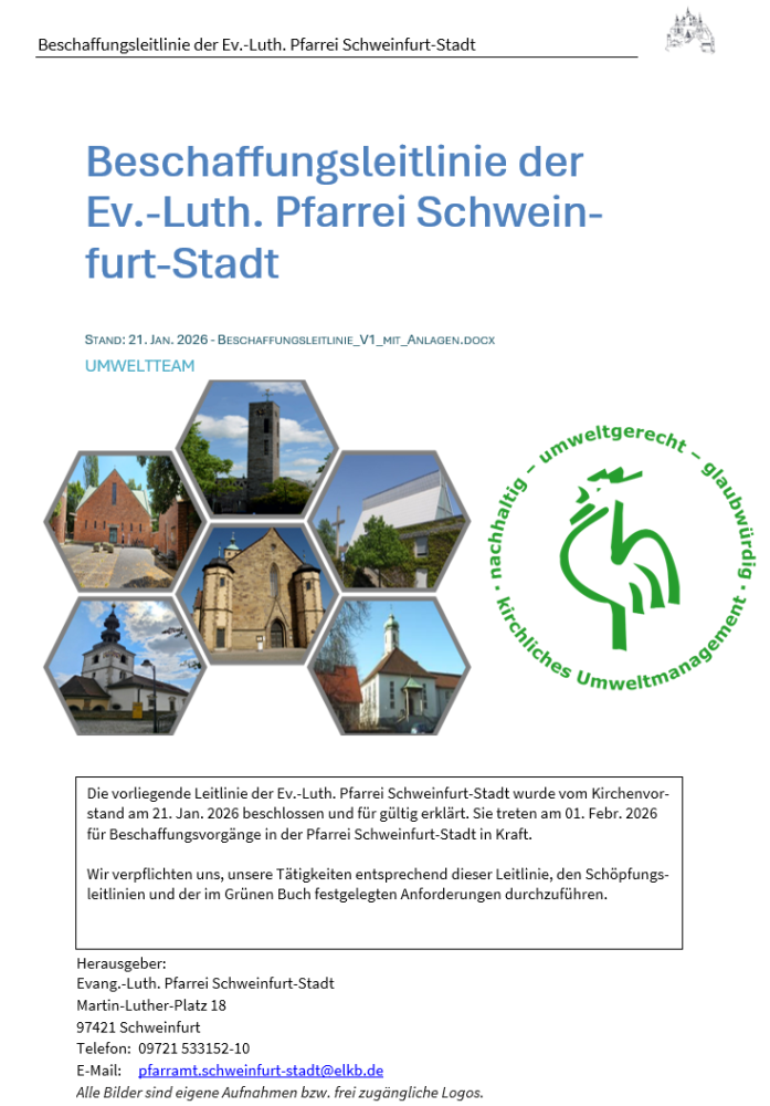 Beschaffungsleitlinien - Deckblatt